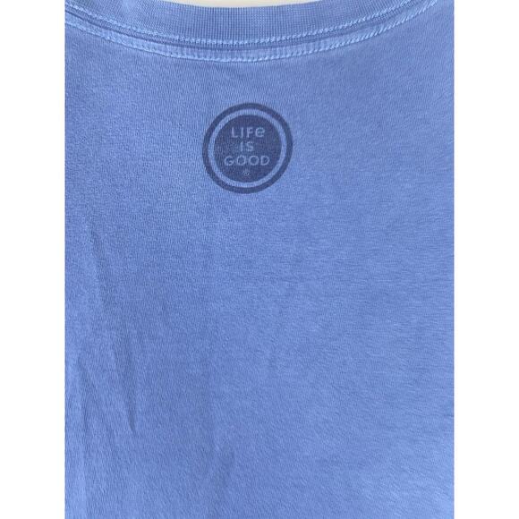 Life Is Good T Shirt M Work From Home Pants Optional S/S Dog XXL Blue Crew Neck - Picture 9 of 10